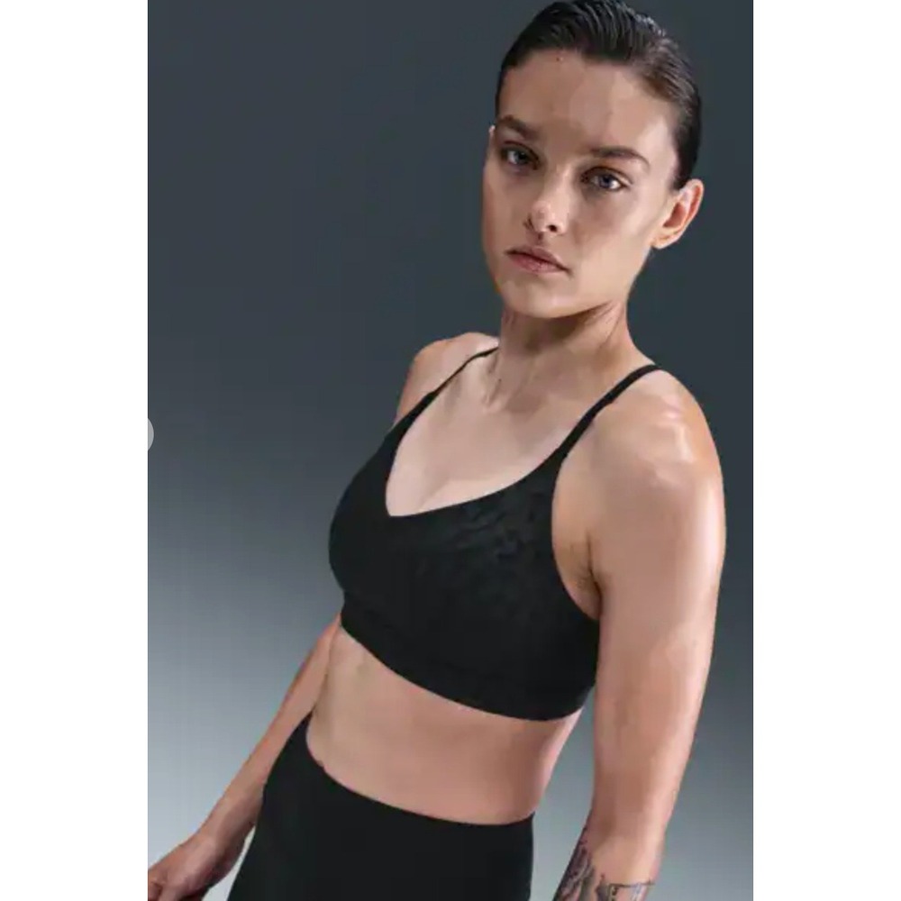 Nike Indy Printed Padded Adjustable Sports Bra Dri-Fit Light Support Black XXL